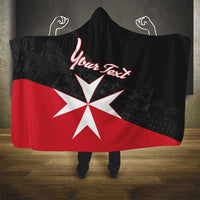 Personalized Malta Cross With Valletta Capital Hooded Blanket