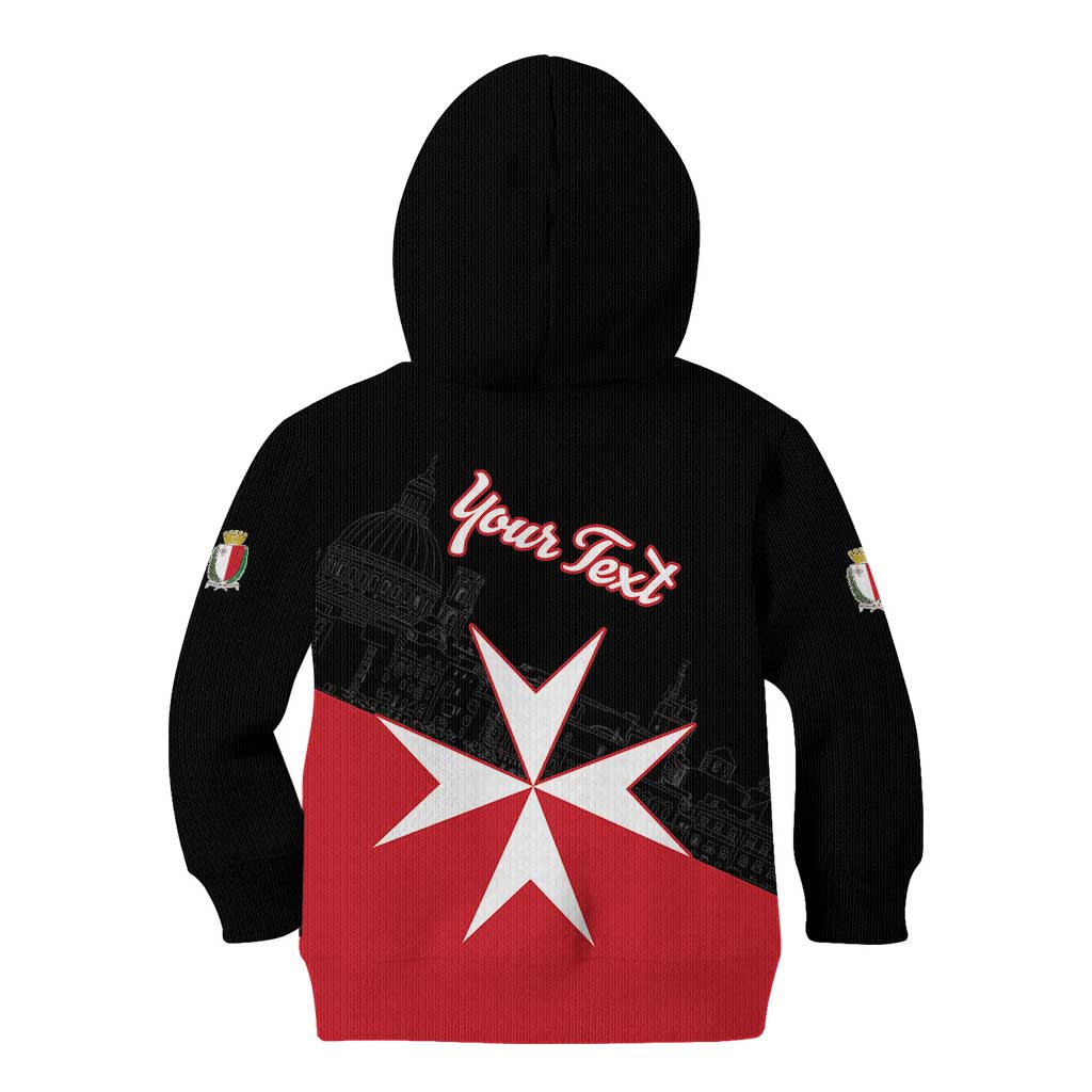 Personalized Malta Cross With Valletta Capital Kid Hoodie - Wonder Print Shop