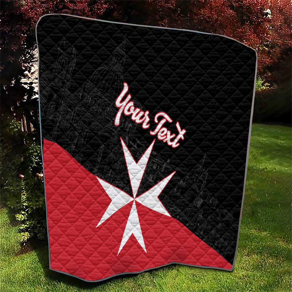 Personalized Malta Cross With Valletta Capital Quilt - Wonder Print Shop