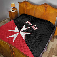 Personalized Malta Cross With Valletta Capital Quilt - Wonder Print Shop
