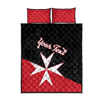 Personalized Malta Cross With Valletta Capital Quilt Bed Set - Wonder Print Shop
