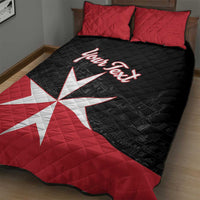 Personalized Malta Cross With Valletta Capital Quilt Bed Set - Wonder Print Shop