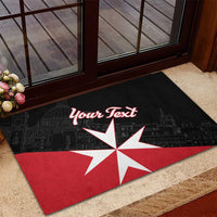Personalized Malta Cross With Valletta Capital Rubber Doormat - Wonder Print Shop