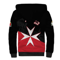 Personalized Malta Cross With Valletta Capital Sherpa Hoodie - Wonder Print Shop