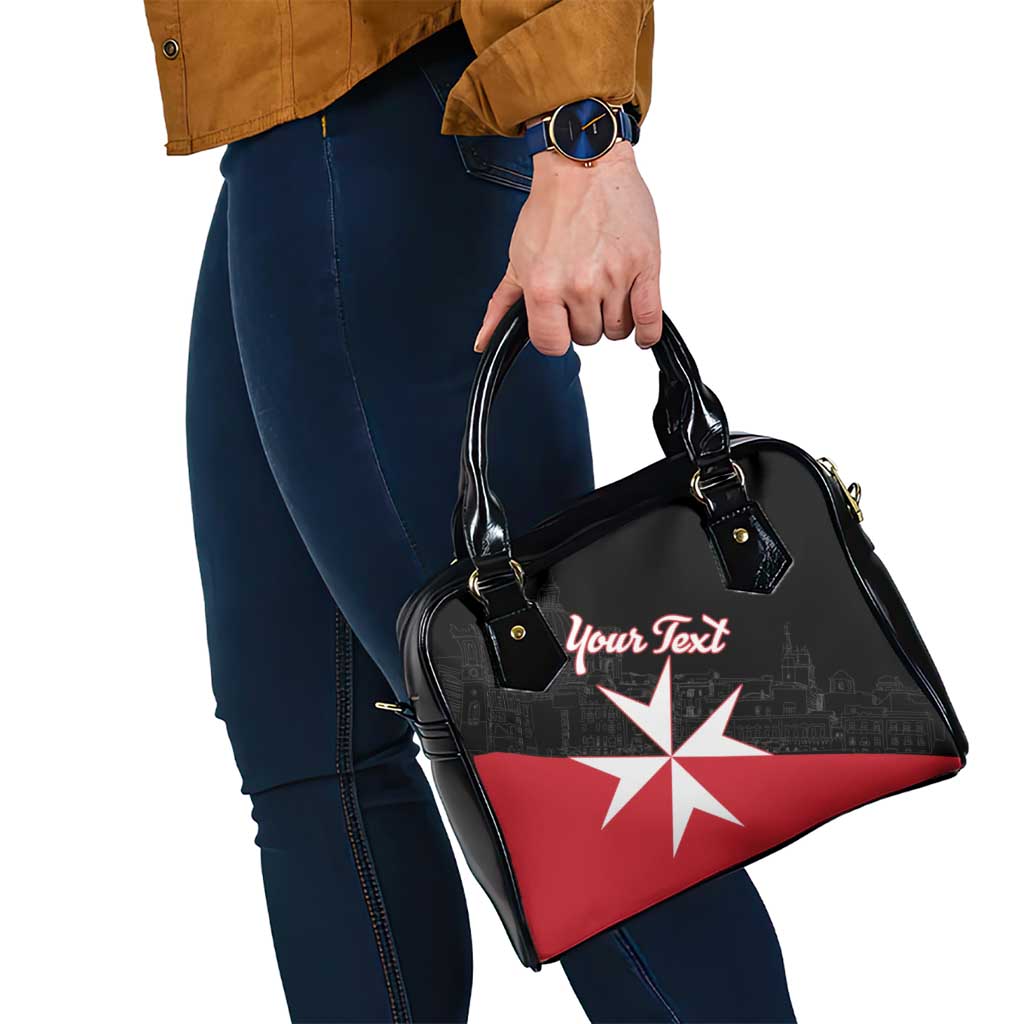 Personalized Malta Cross With Valletta Capital Shoulder Handbag