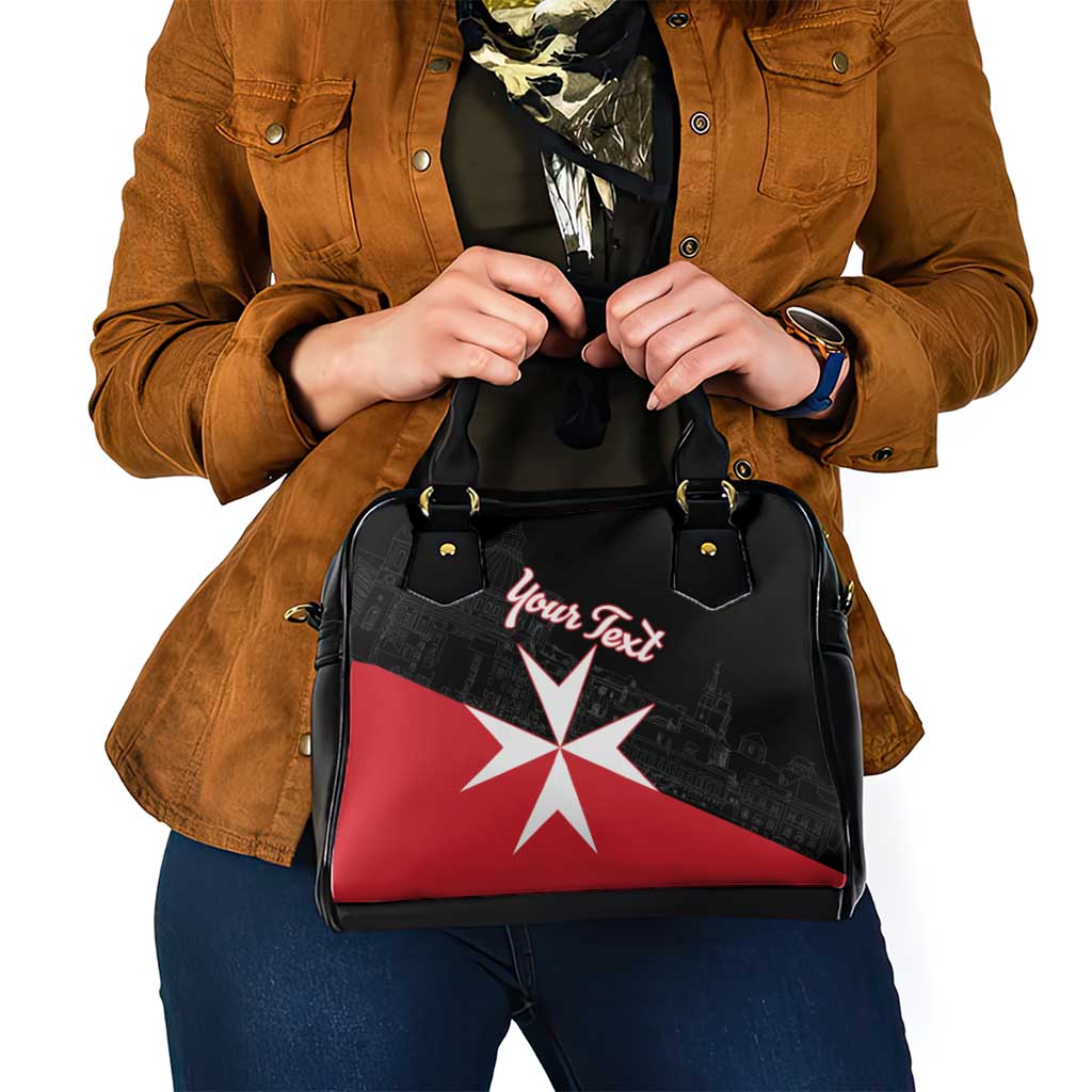 Personalized Malta Cross With Valletta Capital Shoulder Handbag