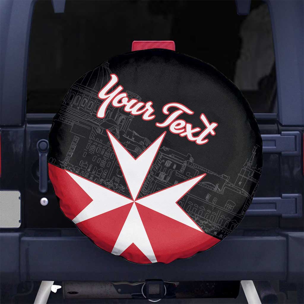 Personalized Malta Cross With Valletta Capital Spare Tire Cover - Wonder Print Shop