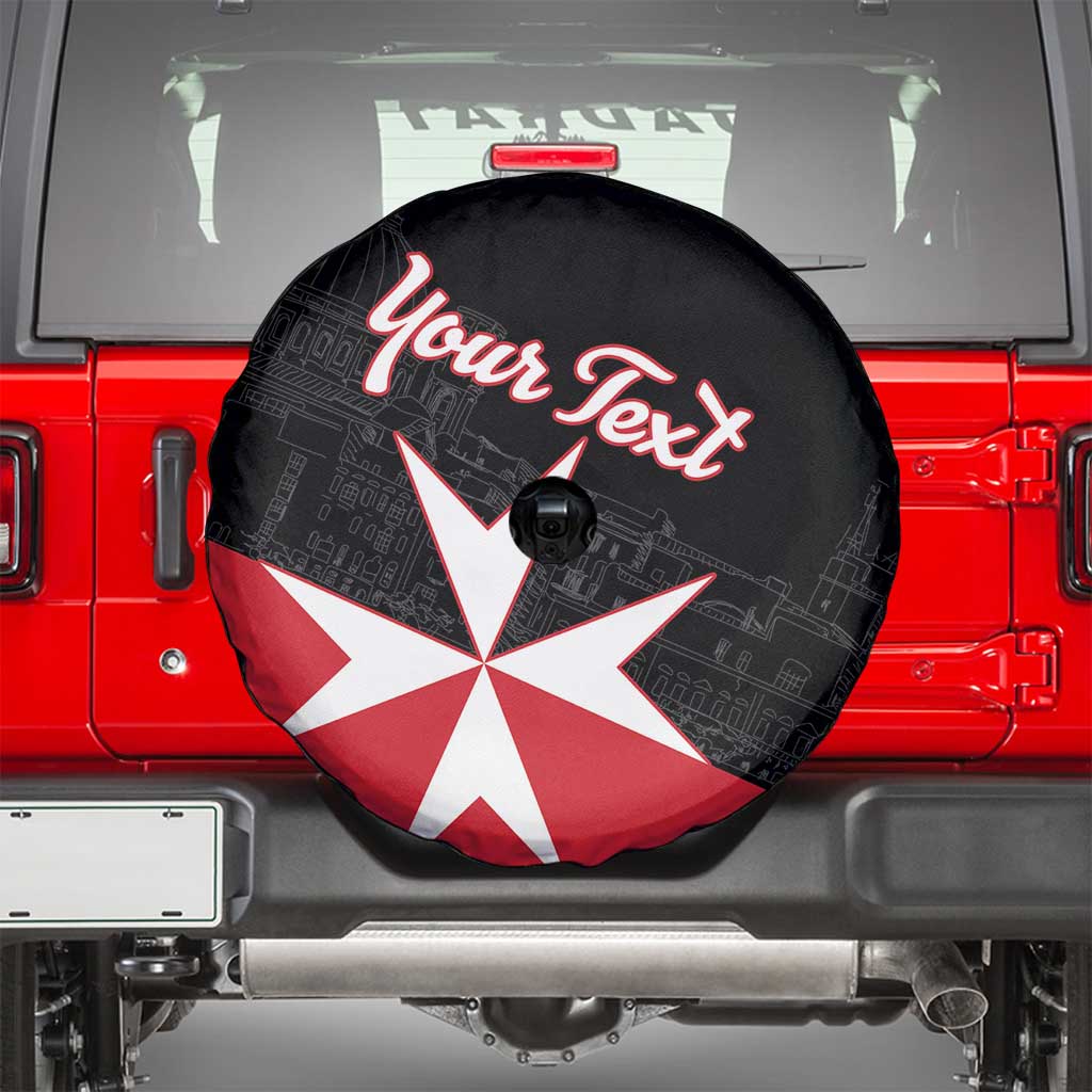 Personalized Malta Cross With Valletta Capital Spare Tire Cover - Wonder Print Shop