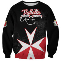 Personalized Malta Cross With Valletta Capital Sweatshirt - Wonder Print Shop