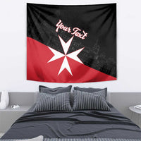 Personalized Malta Cross With Valletta Capital Tapestry - Wonder Print Shop