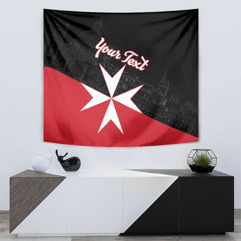 Personalized Malta Cross With Valletta Capital Tapestry - Wonder Print Shop
