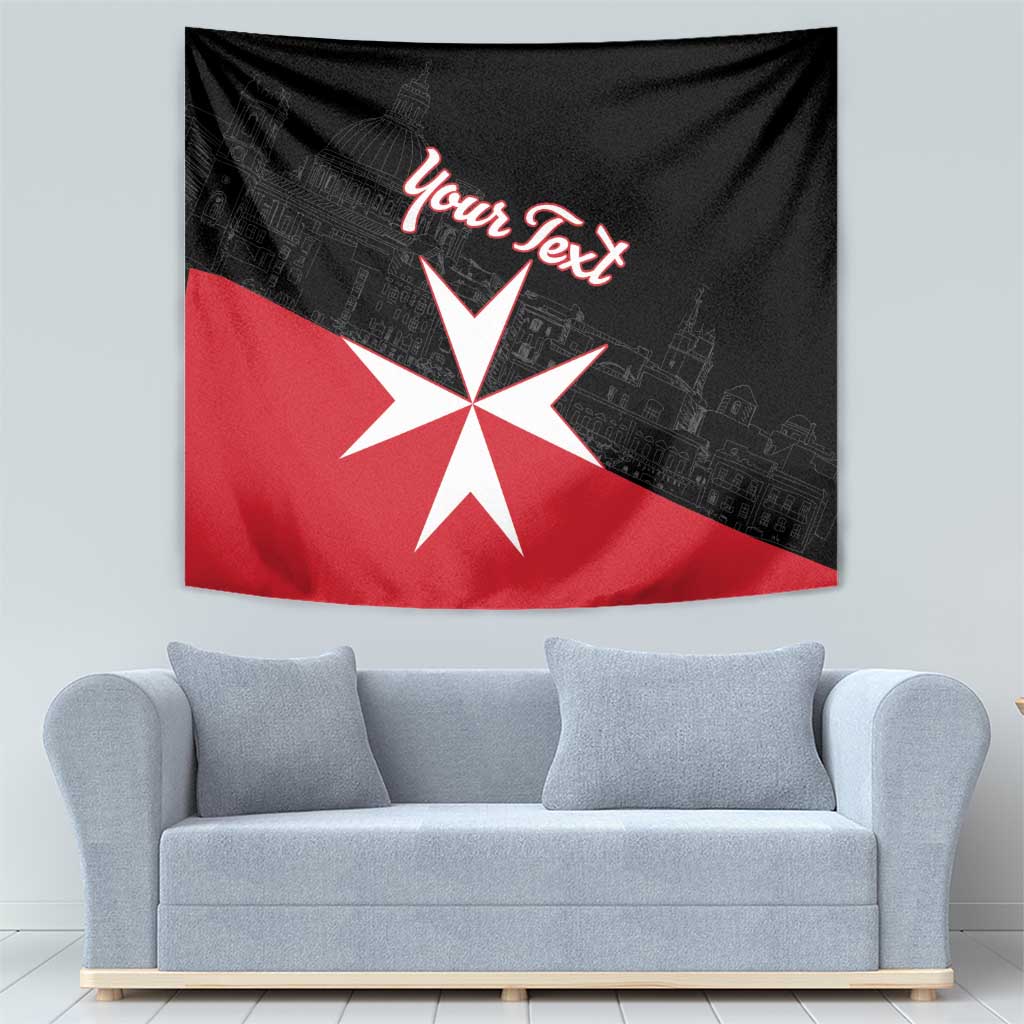 Personalized Malta Cross With Valletta Capital Tapestry - Wonder Print Shop