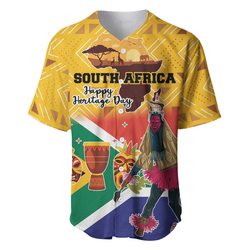 Personalized South Africa Heritage Day Baseball Jersey With Traditional Dancer - Wonder Print Shop