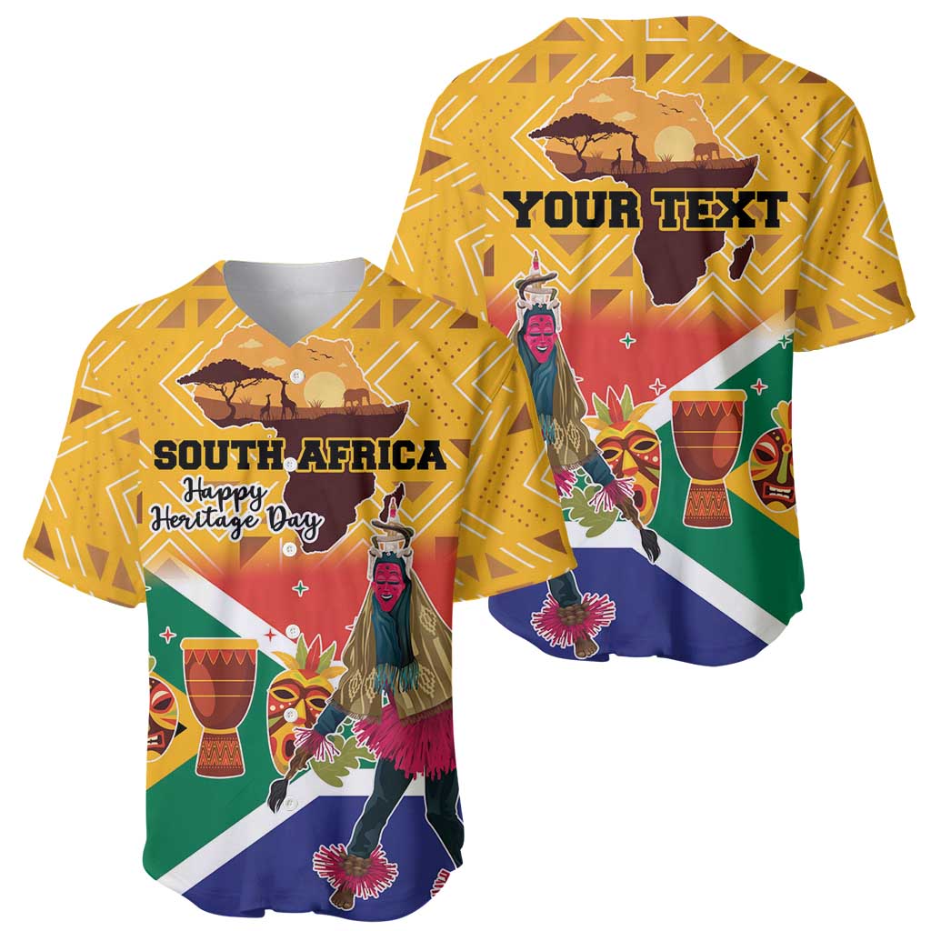 Personalized South Africa Heritage Day Baseball Jersey With Traditional Dancer - Wonder Print Shop