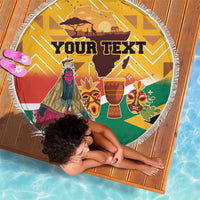 Personalized South Africa Heritage Day Beach Blanket With Traditional Dancer - Wonder Print Shop