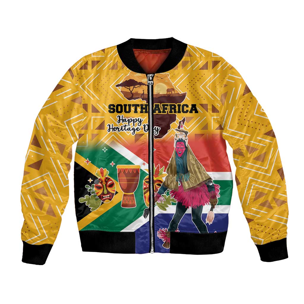 Personalized South Africa Heritage Day Bomber Jacket With Traditional Dancer - Wonder Print Shop