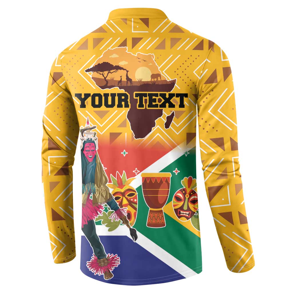 Personalized South Africa Heritage Day Button Sweatshirt With Traditional Dancer - Wonder Print Shop