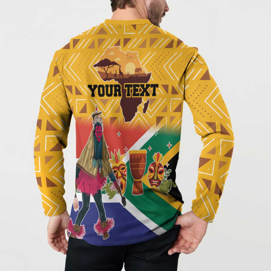 Personalized South Africa Heritage Day Button Sweatshirt With Traditional Dancer - Wonder Print Shop