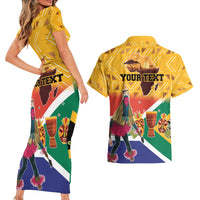 Personalized South Africa Heritage Day Couples Matching Short Sleeve Bodycon Dress and Hawaiian Shirt With Traditional Dancer - Wonder Print Shop
