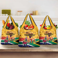 Personalized South Africa Heritage Day Grocery Bag With Traditional Dancer