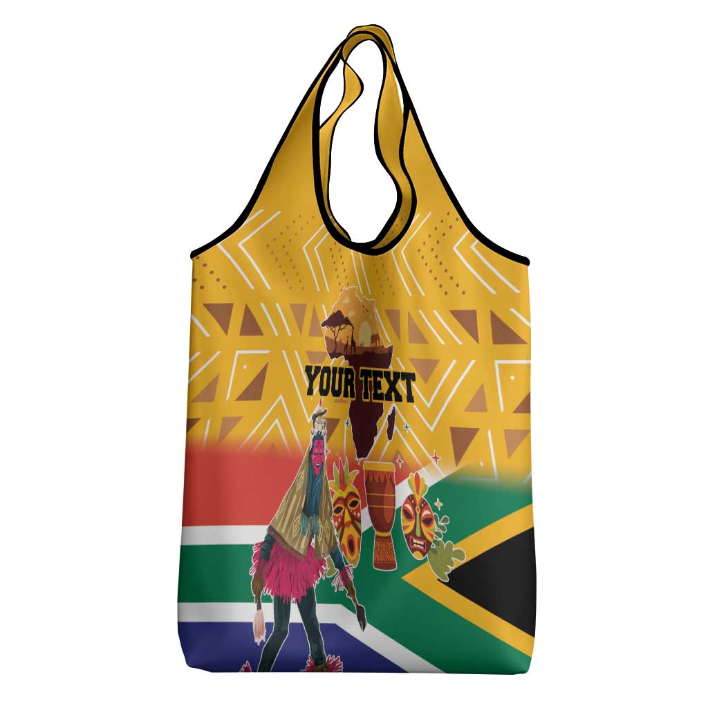 Personalized South Africa Heritage Day Grocery Bag With Traditional Dancer