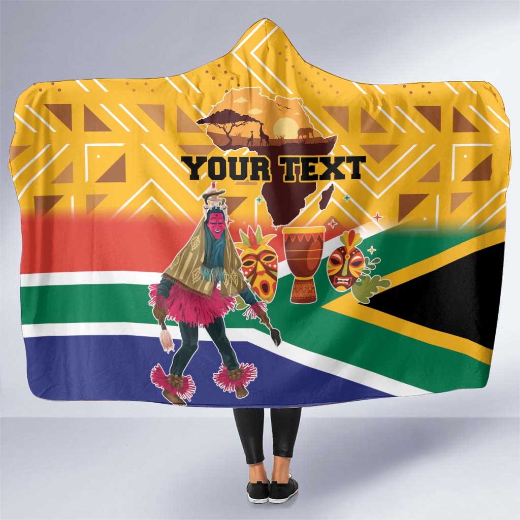 Personalized South Africa Heritage Day Hooded Blanket With Traditional Dancer