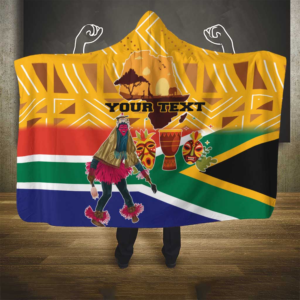Personalized South Africa Heritage Day Hooded Blanket With Traditional Dancer