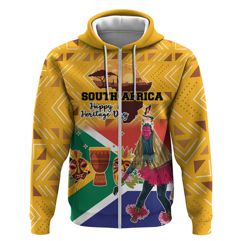 Personalized South Africa Heritage Day Hoodie With Traditional Dancer - Wonder Print Shop