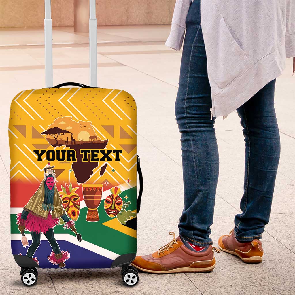 Personalized South Africa Heritage Day Luggage Cover With Traditional Dancer - Wonder Print Shop