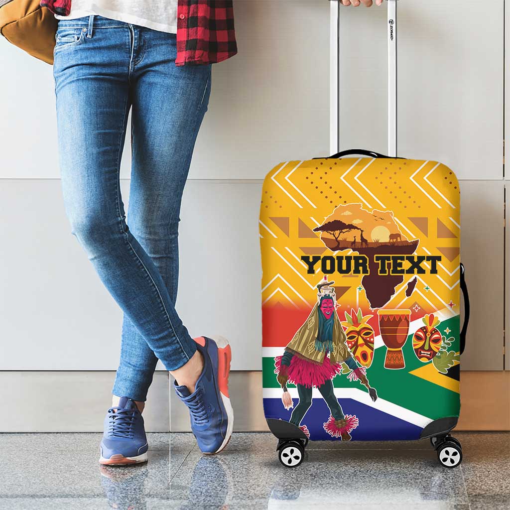 Personalized South Africa Heritage Day Luggage Cover With Traditional Dancer - Wonder Print Shop