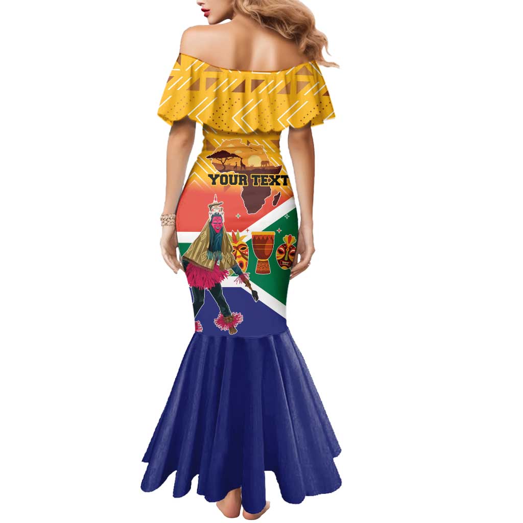Personalized South Africa Heritage Day Mermaid Dress With Traditional Dancer - Wonder Print Shop