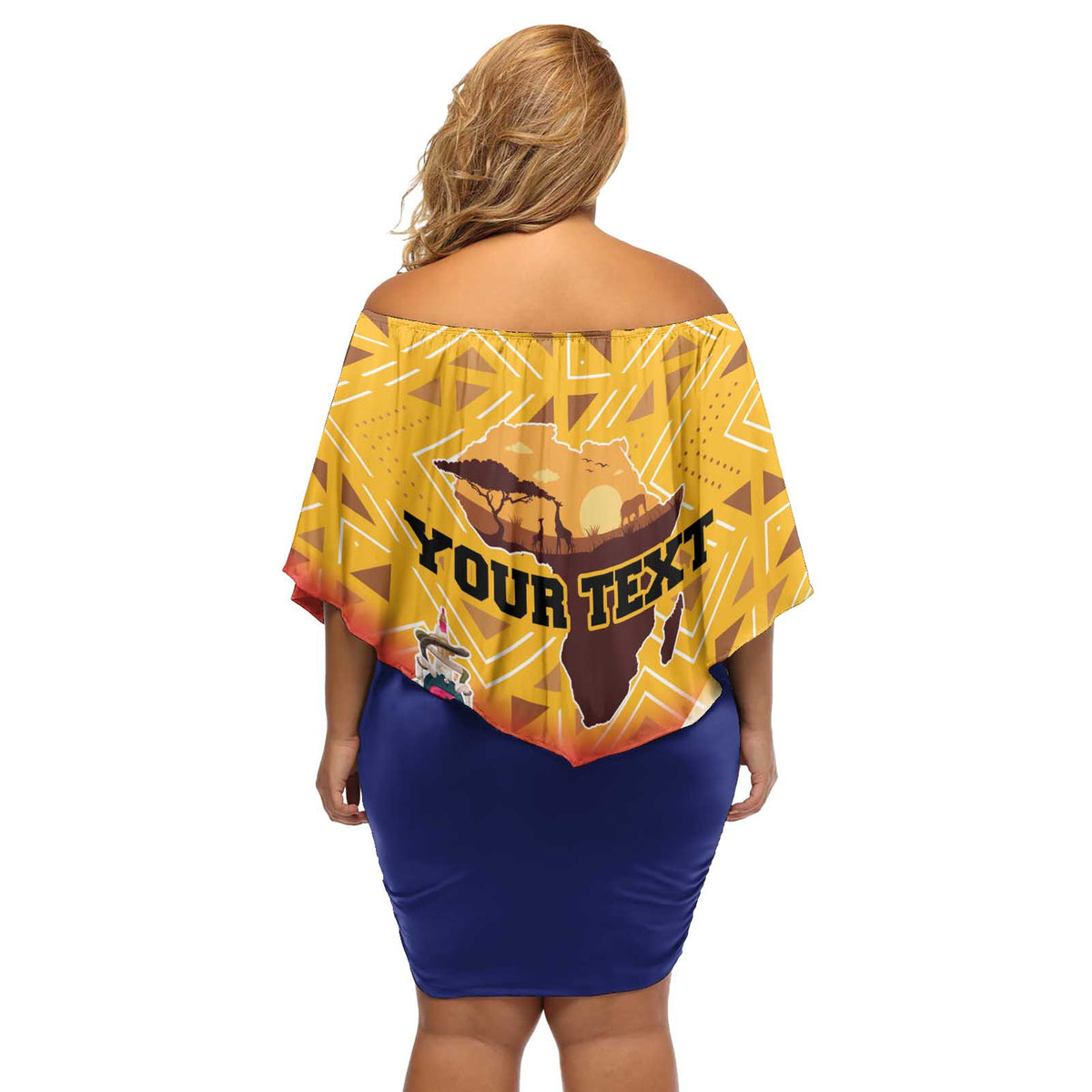 Personalized South Africa Heritage Day Off Shoulder Short Dress With Traditional Dancer - Wonder Print Shop