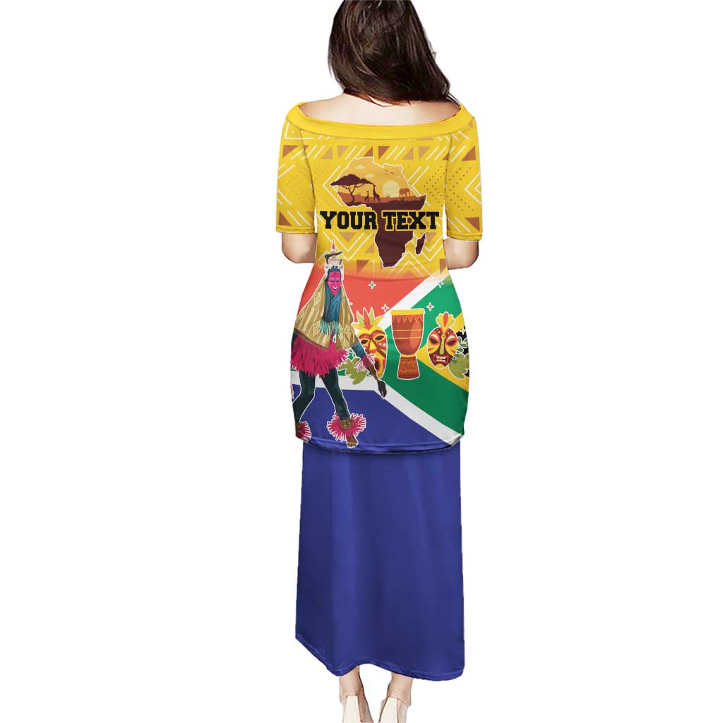 Personalized South Africa Heritage Day Puletasi With Traditional Dancer - Wonder Print Shop