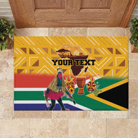 Personalized South Africa Heritage Day Rubber Doormat With Traditional Dancer - Wonder Print Shop