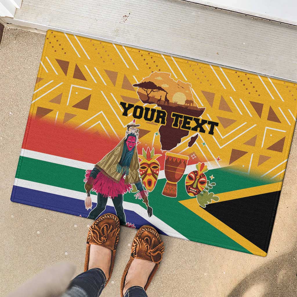Personalized South Africa Heritage Day Rubber Doormat With Traditional Dancer - Wonder Print Shop