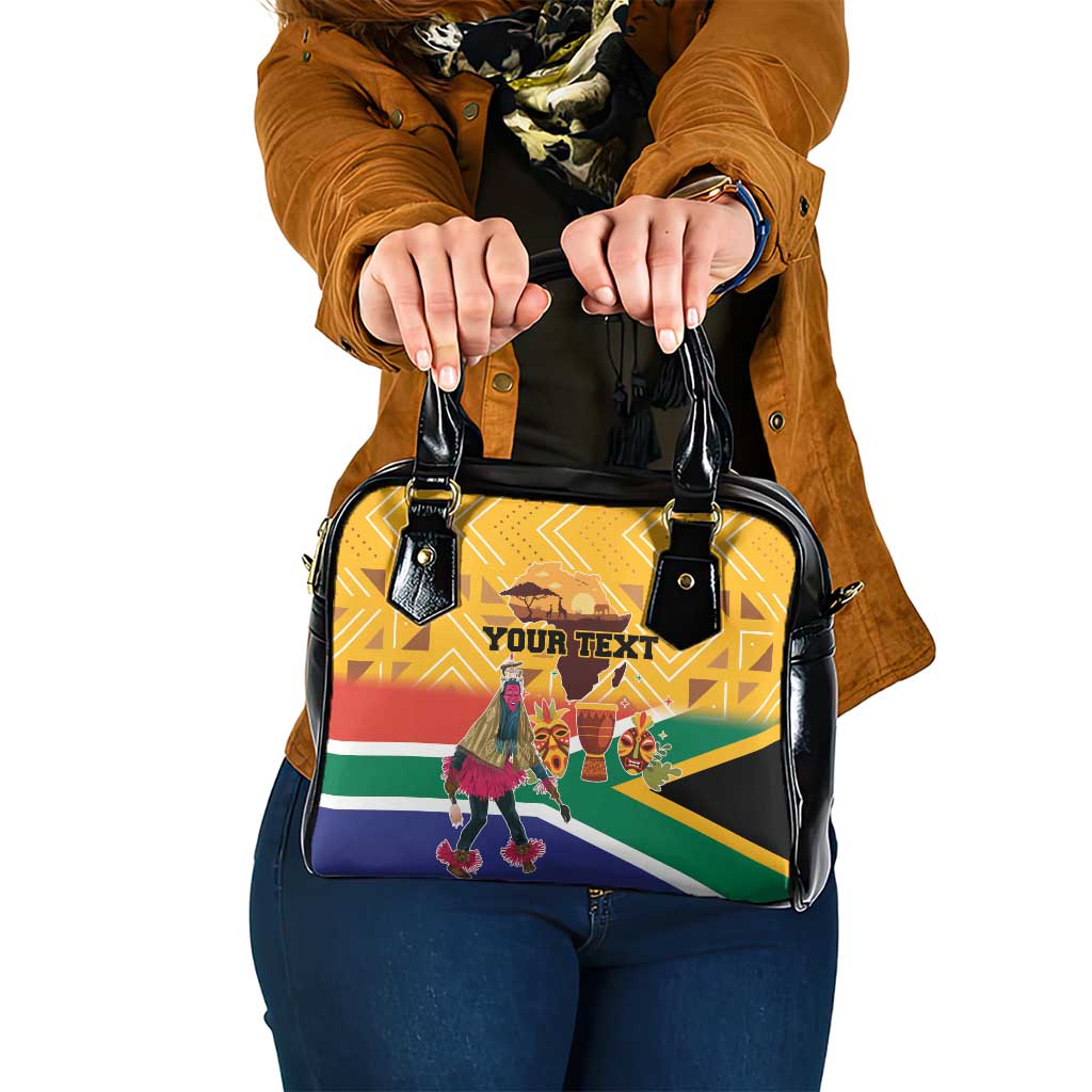 Personalized South Africa Heritage Day Shoulder Handbag With Traditional Dancer