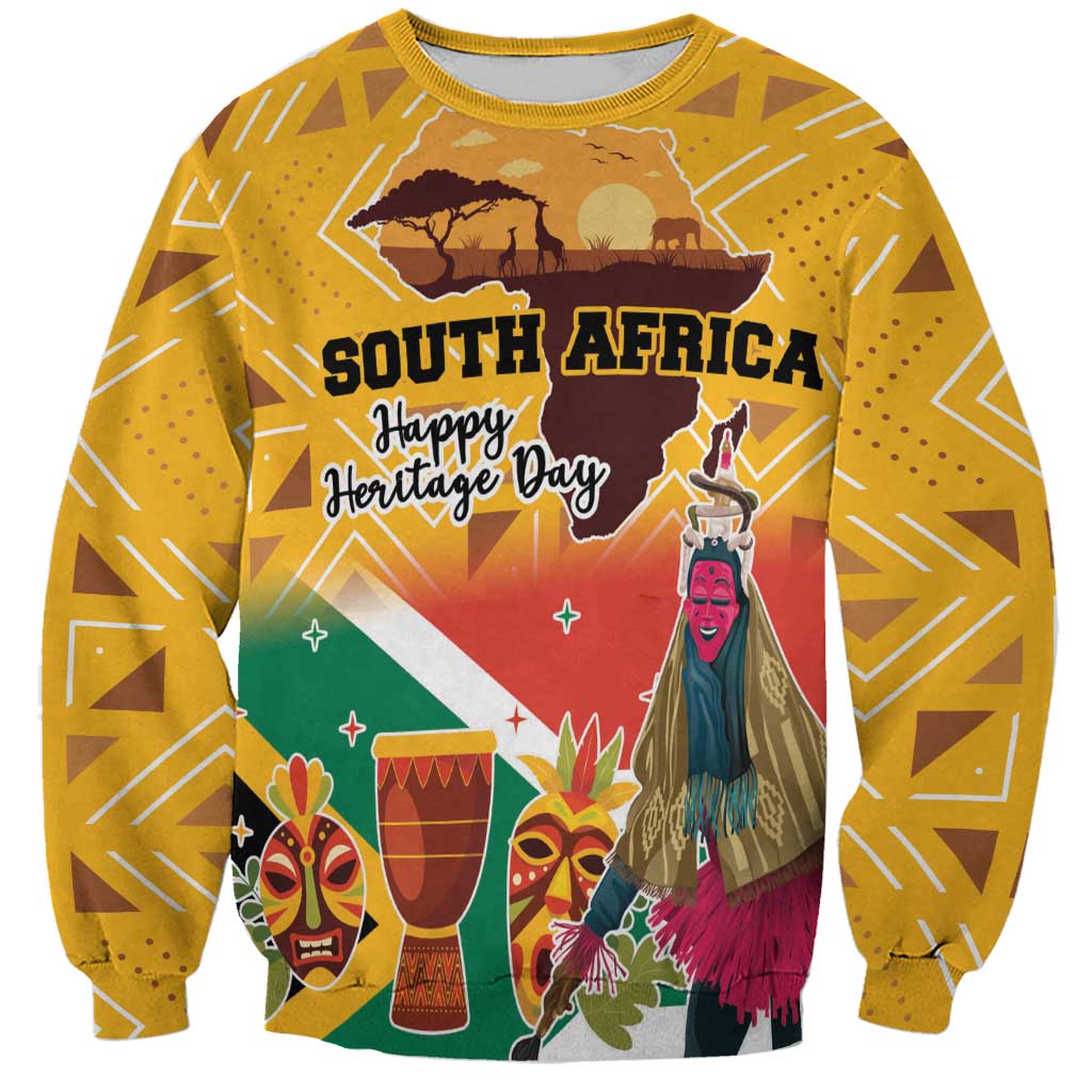 Personalized South Africa Heritage Day Sweatshirt With Traditional Dancer - Wonder Print Shop