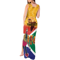 Personalized South Africa Heritage Day Tank Maxi Dress With Traditional Dancer - Wonder Print Shop