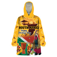 Personalized South Africa Heritage Day Wearable Blanket Hoodie With Traditional Dancer - Wonder Print Shop