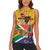 Personalized South Africa Heritage Day Women Sleeveless Polo Shirt With Traditional Dancer - Wonder Print Shop