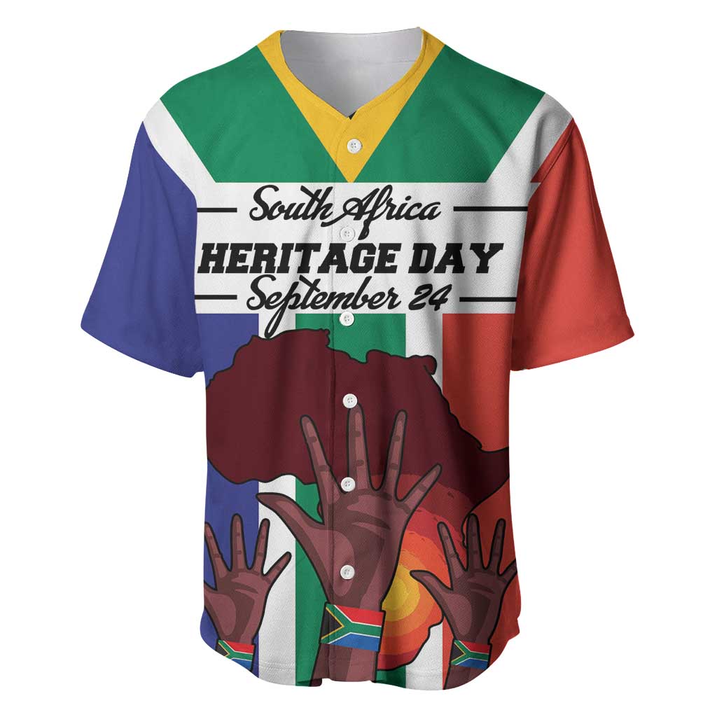 Personalized South Africa Heritage Day Baseball Jersey Flag Style - Wonder Print Shop