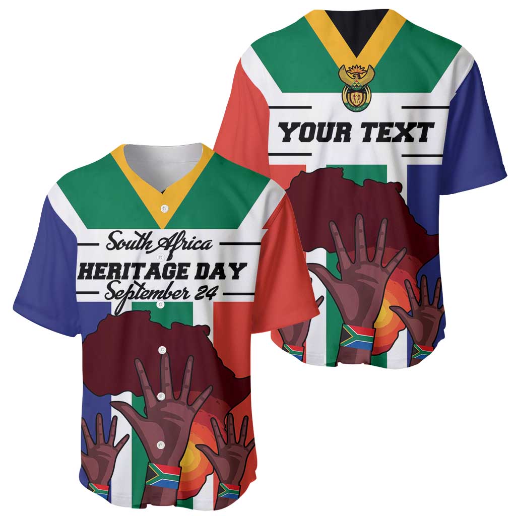 Personalized South Africa Heritage Day Baseball Jersey Flag Style - Wonder Print Shop