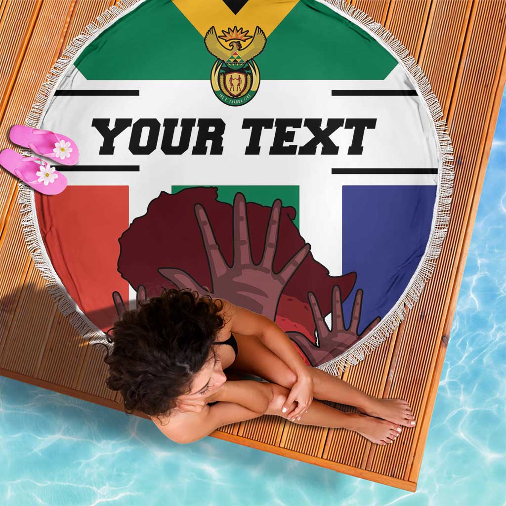 Personalized South Africa Heritage Day Beach Blanket Flag Style - Wonder Print Shop