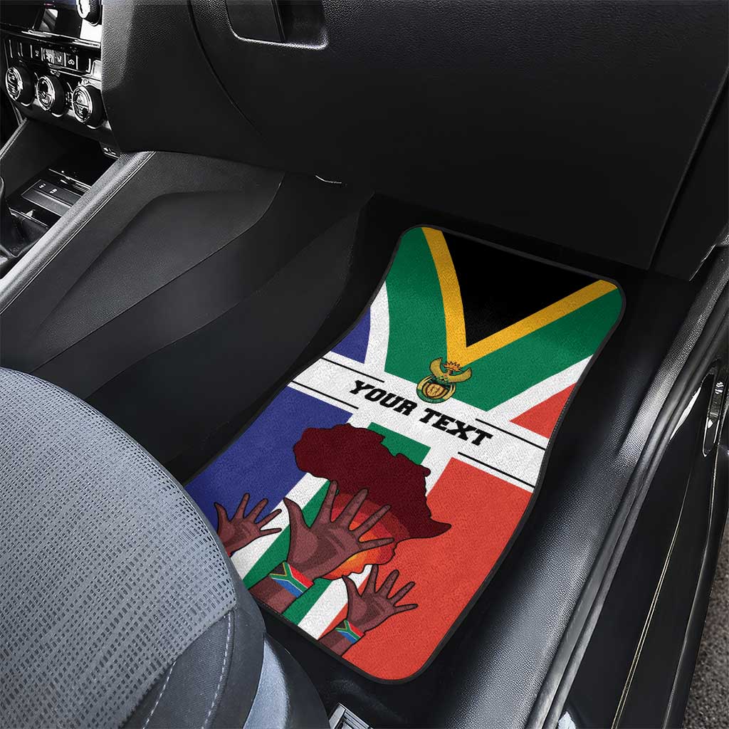 Personalized South Africa Heritage Day Car Mats Flag Style - Wonder Print Shop
