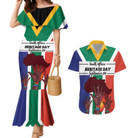 Personalized South Africa Heritage Day Couples Matching Mermaid Dress and Hawaiian Shirt Flag Style - Wonder Print Shop