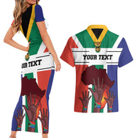 Personalized South Africa Heritage Day Couples Matching Short Sleeve Bodycon Dress and Hawaiian Shirt Flag Style - Wonder Print Shop