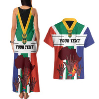 Personalized South Africa Heritage Day Couples Matching Tank Maxi Dress and Hawaiian Shirt Flag Style - Wonder Print Shop