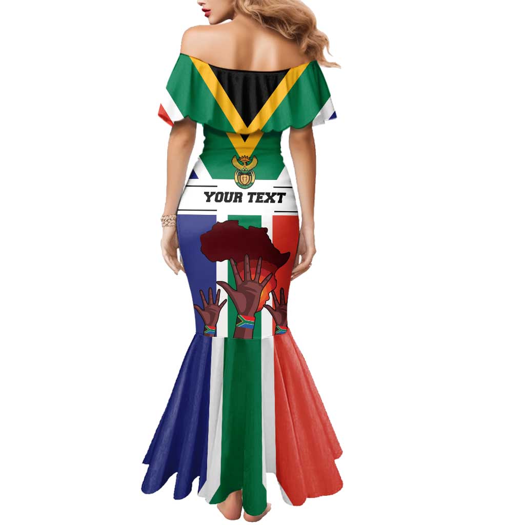 Personalized South Africa Heritage Day Family Matching Mermaid Dress and Hawaiian Shirt Flag Style - Wonder Print Shop