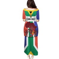 Personalized South Africa Heritage Day Family Matching Puletasi and Hawaiian Shirt Flag Style - Wonder Print Shop