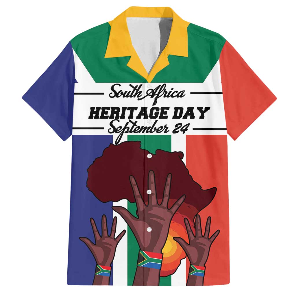 Personalized South Africa Heritage Day Family Matching Tank Maxi Dress and Hawaiian Shirt Flag Style - Wonder Print Shop